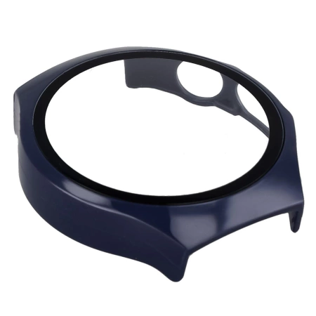 Etui ze szkłem do zegarka Bizon Case+Glass Watch do Huawei Watch 5 42 mm, niebieskie