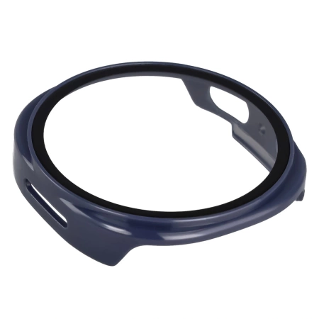 Etui ze szkłem do zegarka Bizon Case+Glass Watch do Samsung Galaxy Watch 8 44 mm, niebieskie
