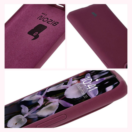 Silikonowe etui Bizon Soft Case do Honor 200 Pro, ciemnofioletowe