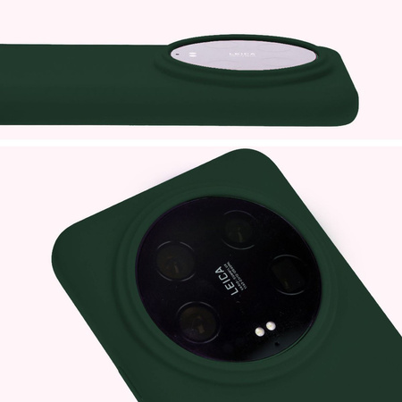 Etui silikonowe Bizon Soft Case do Xiaomi 14 Ultra, ciemnozielone