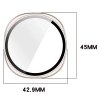 Etui ze szkłem do zegarka Bizon Case+Glass Watch do Samsung Galaxy Watch 8 40 mm, szampańskie