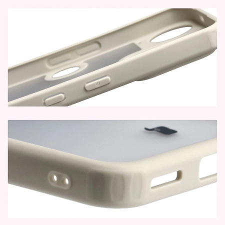 Etui Bizon Case Angelo do Nothing Phone (3), półprzezroczyste z beżową ramką