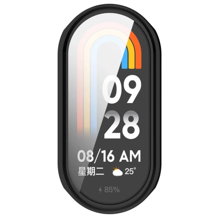 Etui z osłoną ekranu Bizon Case Watch Felipe do Xiaomi Smart Band 10, czarne