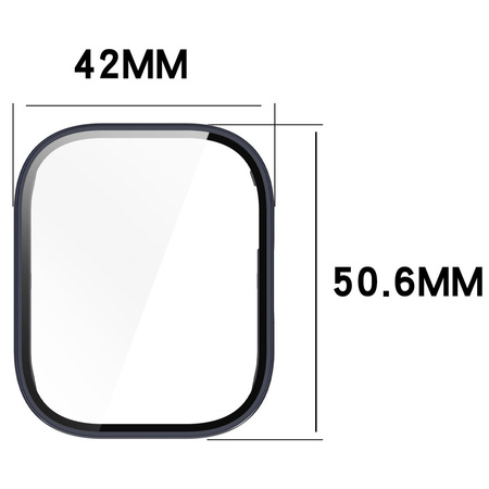 Etui ze szkłem do zegarka Bizon Case+Glass Watch do Xiaomi Redmi Watch 5 Lite, niebieskie