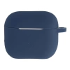 Silikonowe etui z karabińczykiem Bizon Case Headphone Silicone do AirPods 3, granatowe