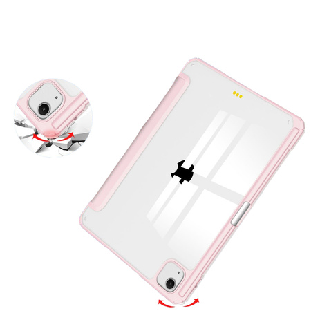 Etui Bizon Case Tab Clear Matt do iPad Air 13" 2025 / 2024, różowe