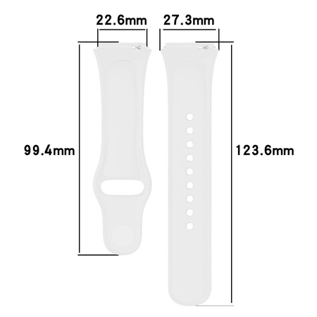 Pasek Bizon Strap Watch Dots do Xiaomi Redmi Watch 3 Active, biały