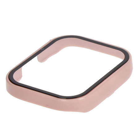 Etui Bizon Case+Glass Set do Xiaomi Redmi Watch 3, różowe
