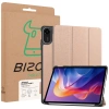 Etui z klapką Bizon Case Tab Croc do Xiaomi Redmi Pad 2, różowozłote