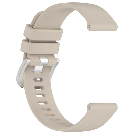 Pasek silikonowy do smartwatcha, Bizon Strap Watch Silicone Pro T, Quick Release 20 mm, jasnoszary