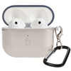 Etui Bizon Case Headphone Clear do Airpods 3, przezroczysto-czarne