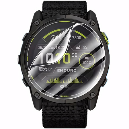 Folia hydrożelowa na ekran Bizon Glass Watch Hydrogel Duo do Garmin Enduro 3, 2 sztuki