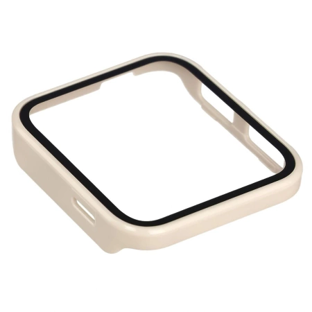 Etui ze szkłem do zegarka Bizon Case Watch Adamo do Garmin Venu X1, beżowe