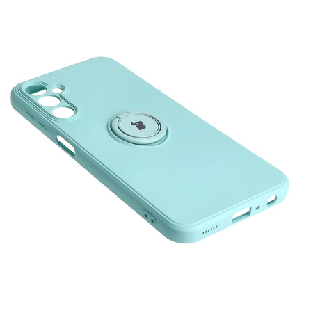 Etui Bizon Case Silicone Ring Sq do Galaxy A24, turkusowe