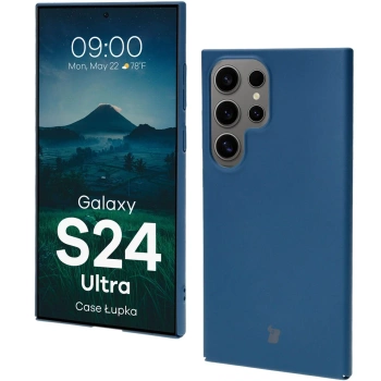 Etui Bizon Case Łupka do Galaxy S24 Ultra, niebieskie