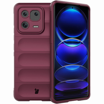 Pancerne etui Bizon Case Tur do Xiaomi 13 Pro, burgundowe