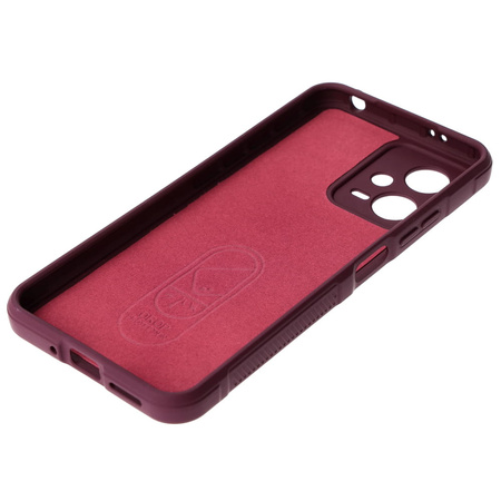 Pancerne etui Bizon Case Tur do Xiaomi Poco X5, burgundowe