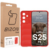 Pancerne etui Bizon Case Tur do Galaxy S25 FE, czerwone