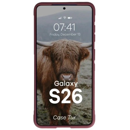 Pancerne etui Bizon Case Tur do Galaxy S26, burgundowe