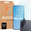 3x Szkło hartowane + szybka na aparat Bizon Glass Clear Pack do OnePlus Nord 5