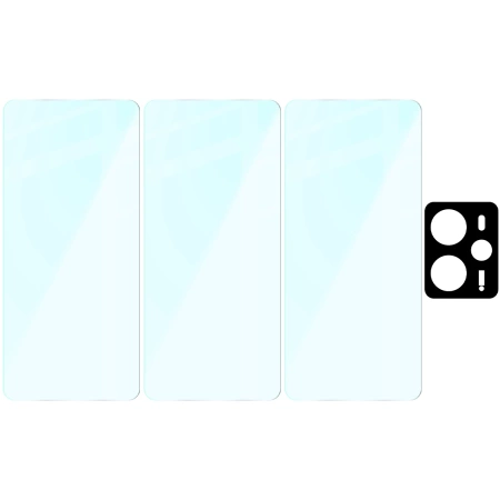 3x Szkło hartowane + szybka na aparat Bizon Glass Clear Pack do Realme 14 5G / 14T 5G