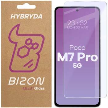 Elastyczne szkło hybrydowe Bizon Glass Mule do Xiaomi Poco M7 Pro 5G