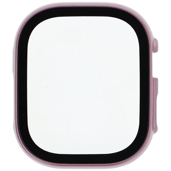 Etui Bizon Case+Glass do Apple Watch Ultra 49mm, różowe