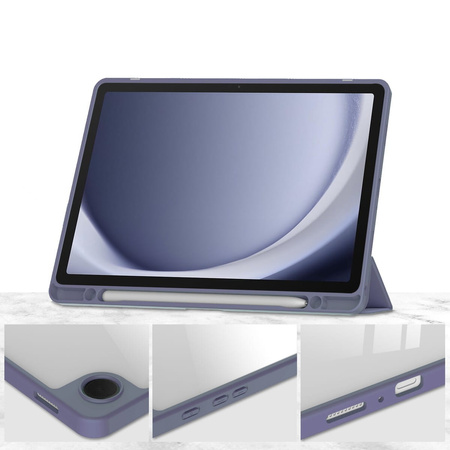 Etui Bizon Case Tab Clear Matt do Galaxy Tab A9 Plus, lawendowe