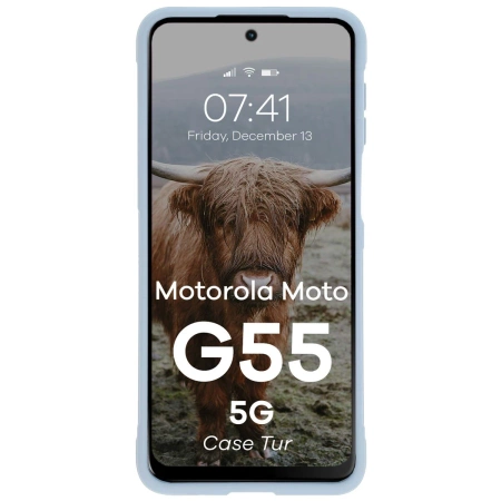 Pancerne etui Bizon Case Tur do Motorola Moto G55 5G, jasnoniebieskie