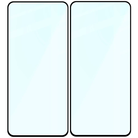 Szkło hartowane Bizon Glass Edge Duo do Realme 14 5G / 14T 5G, czarna ramka, 2 sztuki