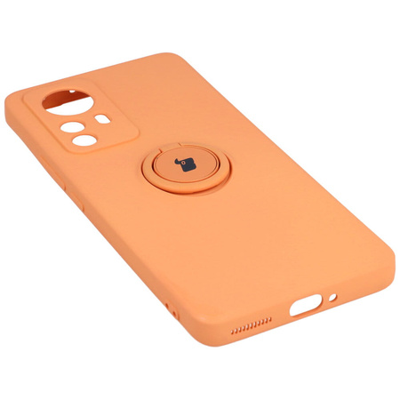 Etui Bizon Case Silicone Ring do Xiaomi 12 Pro, pomarańczowe