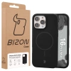 Silikonowe etui z pierścieniem magnetycznym Bizon Soft Case Magnetic do iPhone 16 Pro Max, czarne