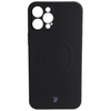 Etui silikonowe z pierścieniem magnetycznym Bizon Case Silicone Magnetic do iPhone 12 Pro Max, czarne