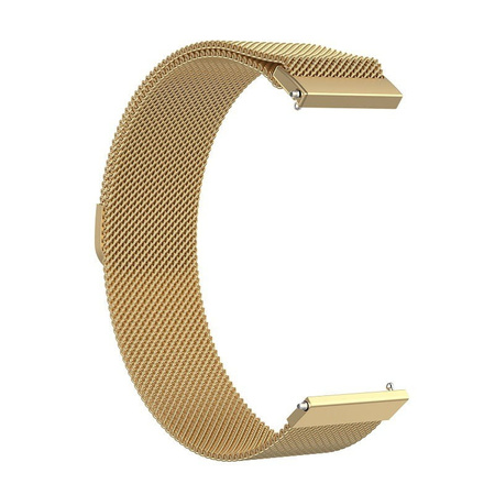 Pasek ze stali nierdzewnej do smartwatcha, Bizon Strap Watch Chain, Quick Release 18 mm, złoty
