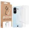 Elastyczne etui + 2x folia na ekran Bizon Case Clear Pack do Vivo X200 FE