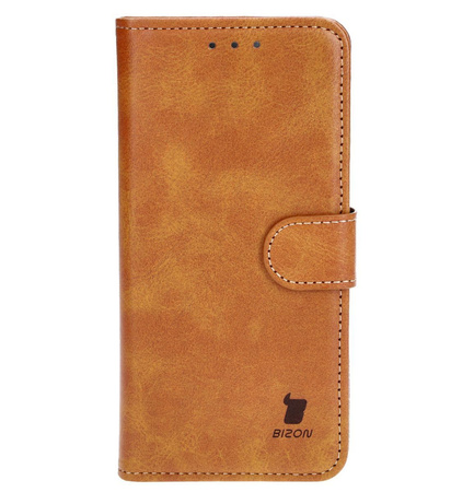 Etui z klapką Bizon Case Pocket do Galaxy S25 / S24, brązowe