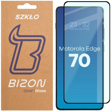 Szkło hartowane Bizon Glass Edge 2 do Motorola Edge 70, czarna ramka