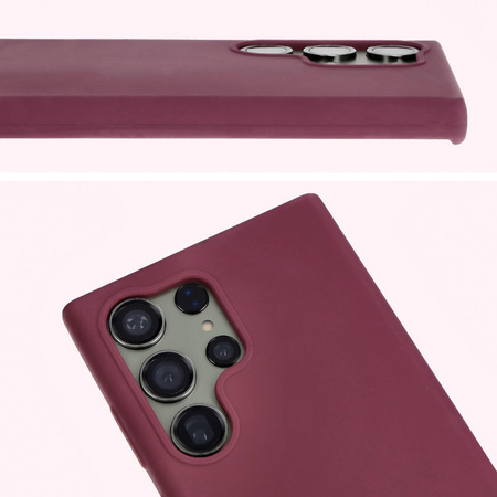 Silikonowe etui Bizon Soft Case do Galaxy S23 Ultra, ciemnofioletowe