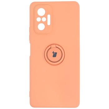 Etui Bizon Case Silicone Ring do Xiaomi Redmi Note 10 Pro, pomarańczowe