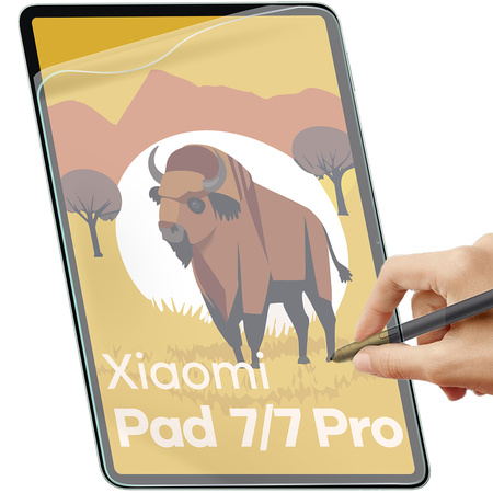 Folia imitująca papier Bizon Film Tab Papirus Duo do Xiaomi Pad 7/7 Pro, 2 sztuki