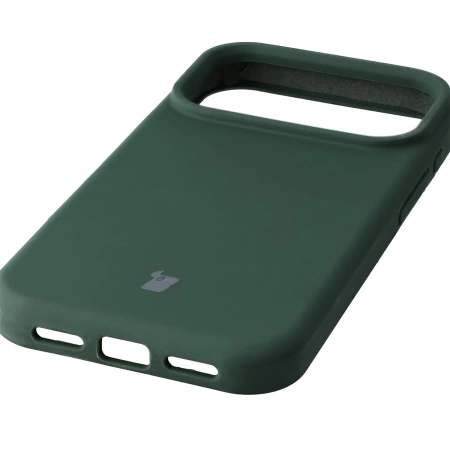 Silikonowe etui Bizon Soft Case do iPhone 17 Pro, ciemnozielone