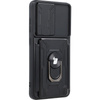 Etui Bizon Case Camshield Card Slot Ring do Galaxy S21 FE, czarne
