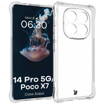 Elastyczne etui Bizon Case Salpa do Xiaomi Redmi Note 14 Pro 5G / Poco X7, przezroczyste