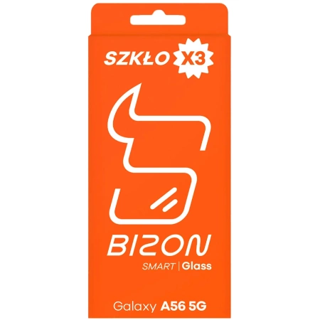 Szkło ochronne 2.5D Bizon Smart Glass do Galaxy A56 5G, 3 sztuki