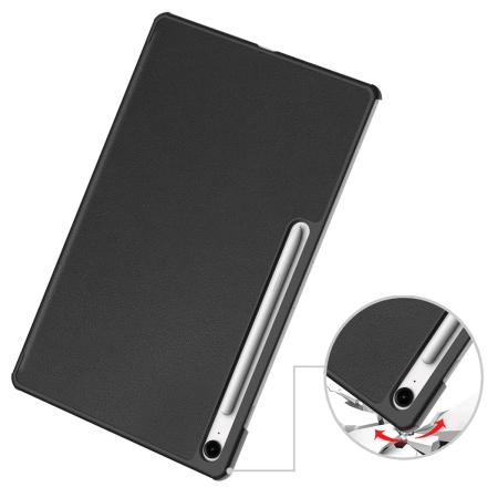 Etui z klapką Bizon Case Tab Croc do Galaxy Tab S10 FE Plus, czarne