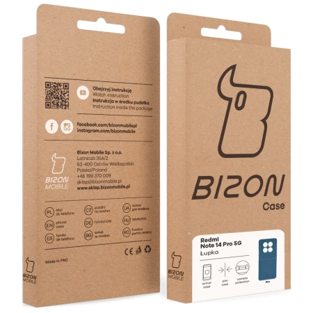 Etui Bizon Case Łupka do Xiaomi Redmi Note 14 Pro 5G, niebieskie