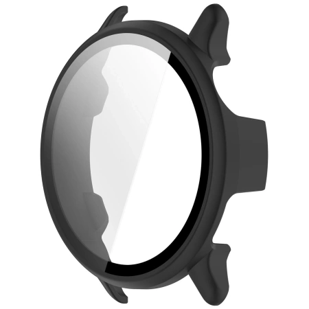 Etui ze szkłem do zegarka Bizon Case+Glass Watch do Garmin Vivoactive 6, czarne matowe