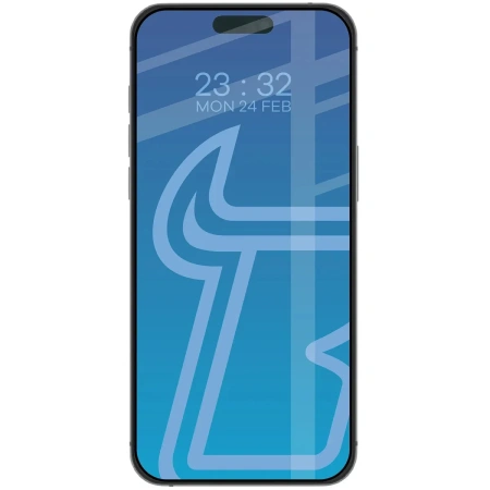 Etui z pierścieniem magnetycznym + szkło hartowane Bizon MatteO Pack do iPhone 17 Pro Max, przydymione-pomarańczowe
