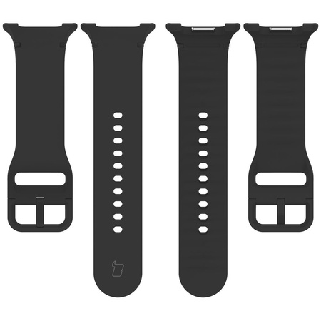 Silikonowy pasek Bizon Strap Watch Silicone G do Galaxy Watch 8 40 mm / 44 mm / 8 Classic 46 mm, szary