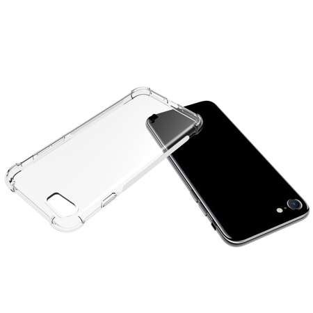 Etui + 2x szkło + obiektyw Bizon Case Clear Pack do iPhone SE 2022/2020, 8/7, przezroczyste